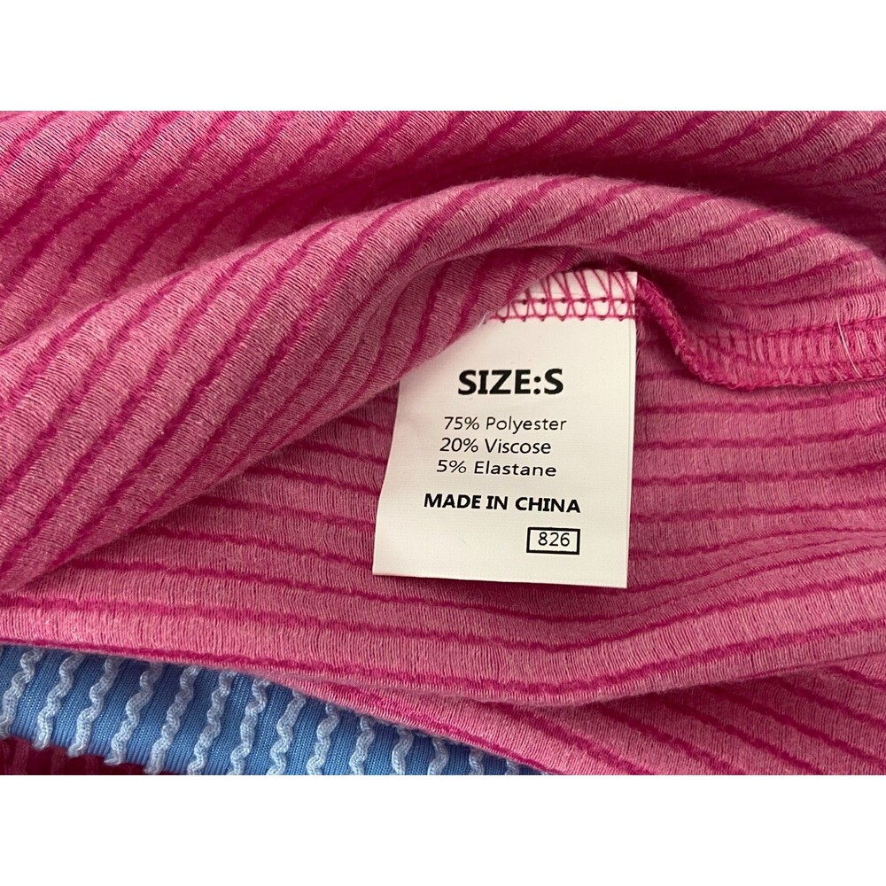 Sweet Ivey Designs Women Small Dress Sleeveless Pink Blue Trim NWT - Picture 8 of 8